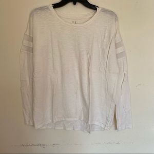 Gap White Long Sleeve Mesh Tshirt M
